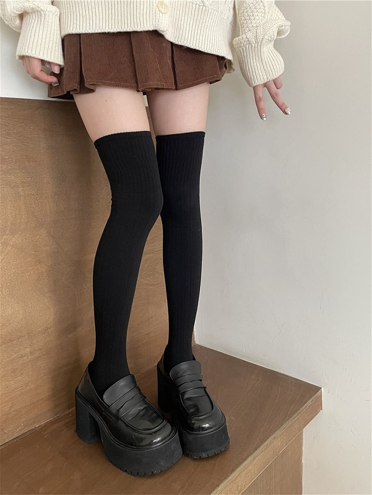 6 Color Options Vertical Stripe Stockings