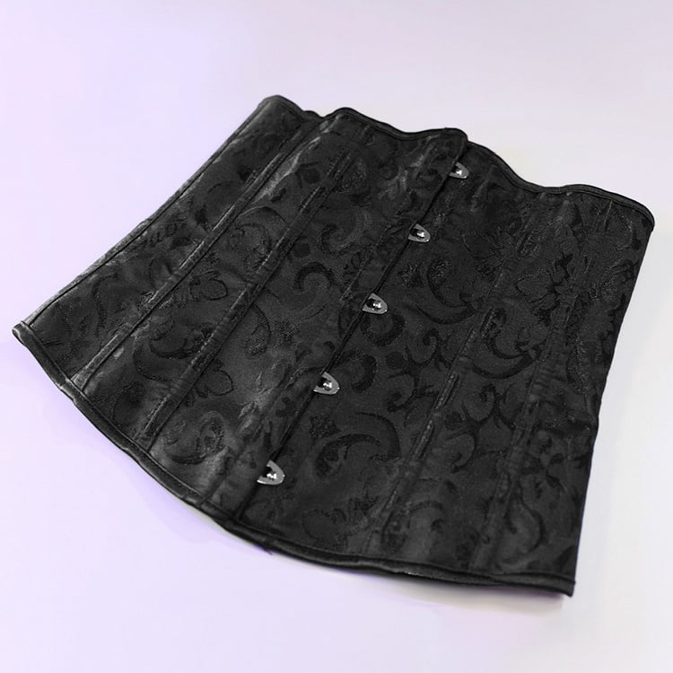 Black/White Cyberpunk Waist Corset Belt