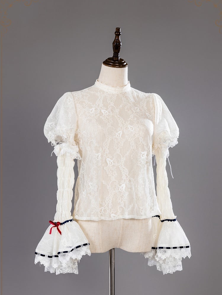 Snow White Vibes Dark Blue and Red Boned Corset Top + Tiered Skirt Gorgeous Hime Lolita Full Set