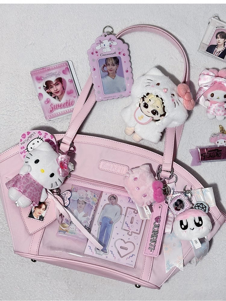 Pink Fan-shaped Ita Shoulder Bag