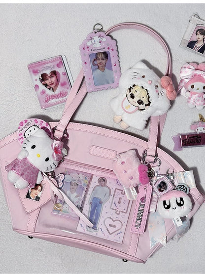 Pink Fan-shaped Ita Shoulder Bag