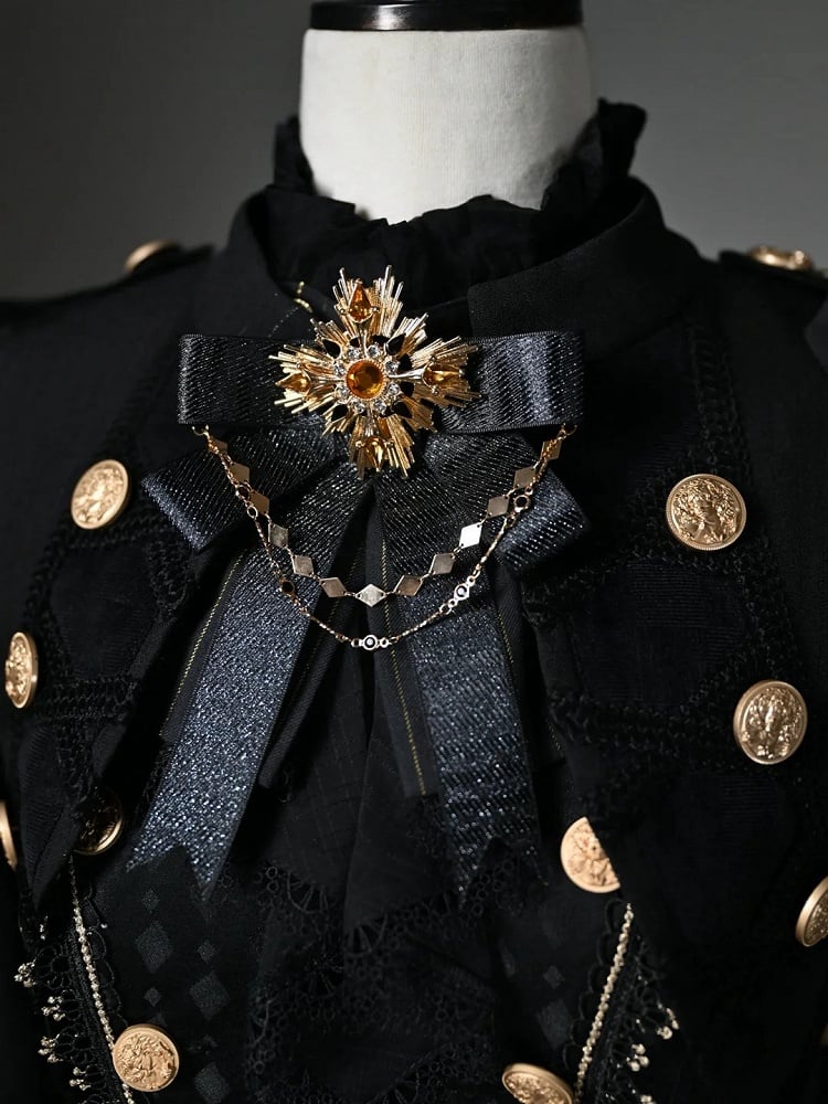 Black / Red / Dark Blue Bowtie Brooch