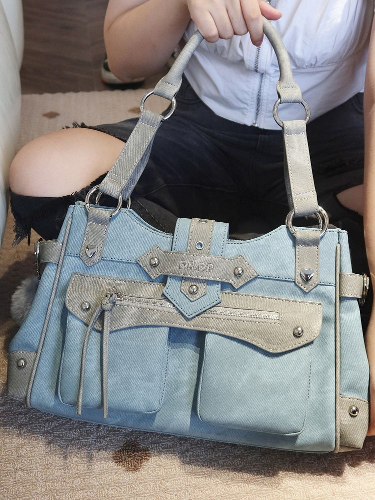 Cyan Motorcycle Ita Shoulder Bag