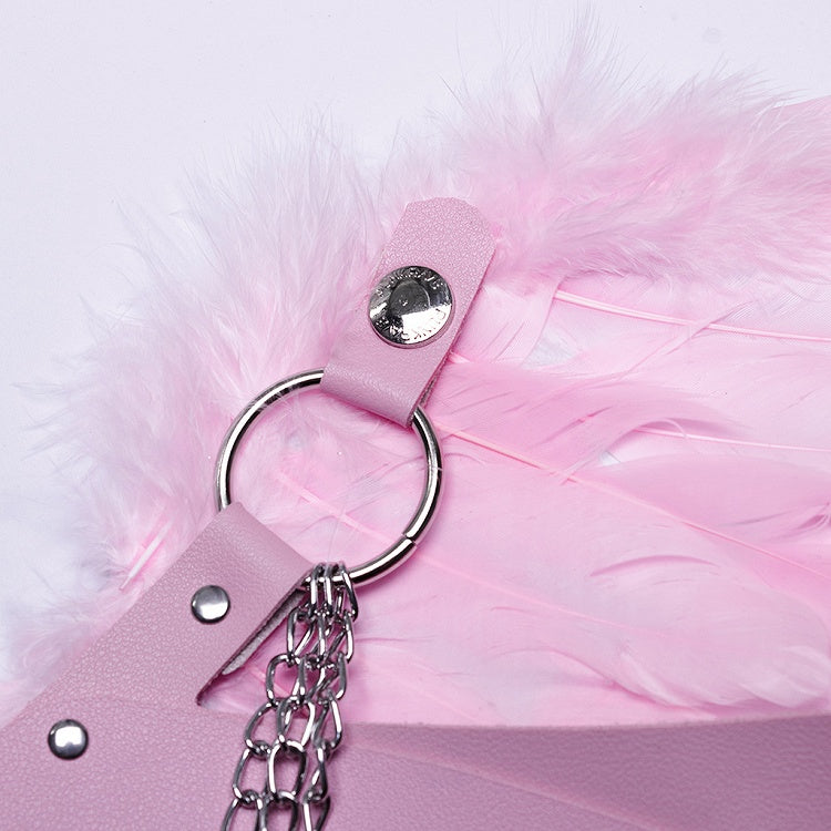 Pink Punk Feather Wing Harness