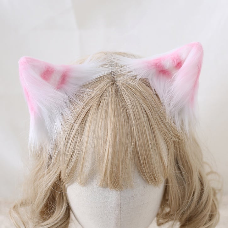 8 Colors Sweet Lolita Faux Fur Kitten Ear Hairclips