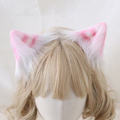 8 Colors Sweet Lolita Faux Fur Kitten Ear Hairclips