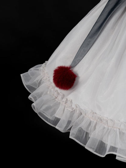 Halloween Clown Lolita Dress Black and White Pennywise Vibes