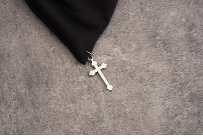 Cross Charm Gothic Black Skull Big Bow Hairclip