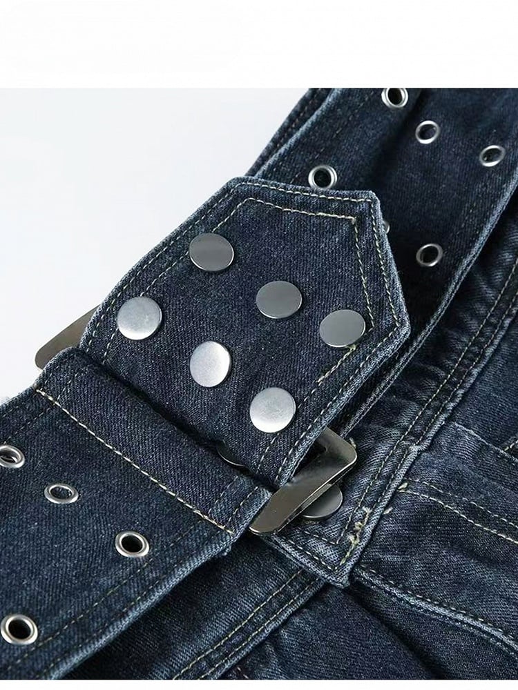 Dark Blue A-Line Skirt