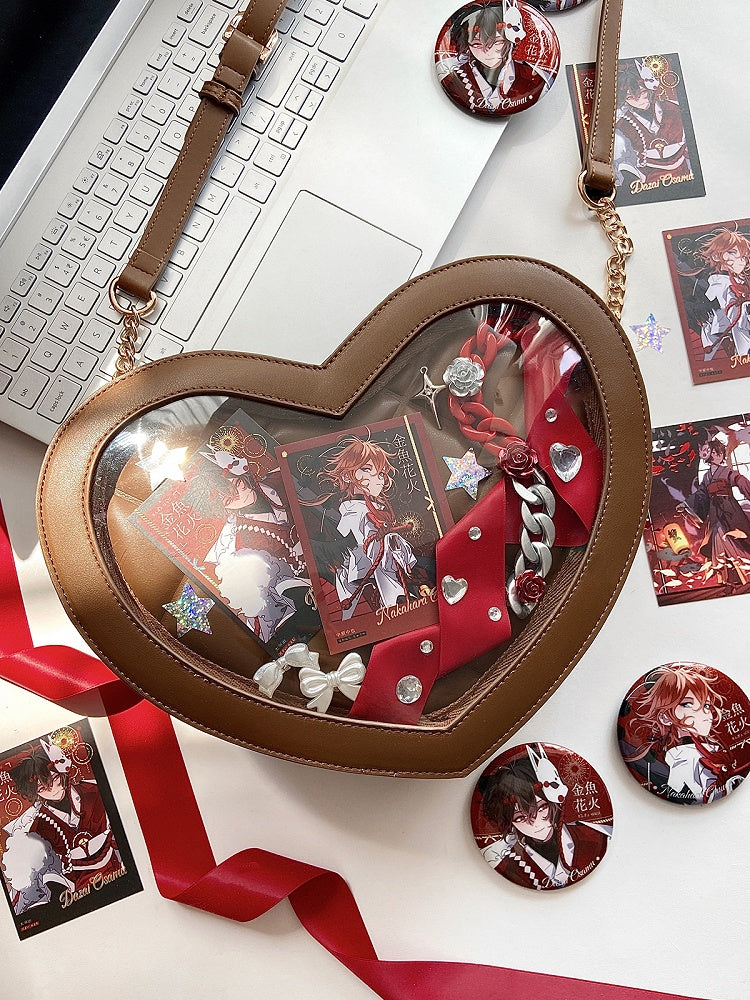 Brown Lolita Heart-shaped Ita Bag - Comes with Adjustable Strap