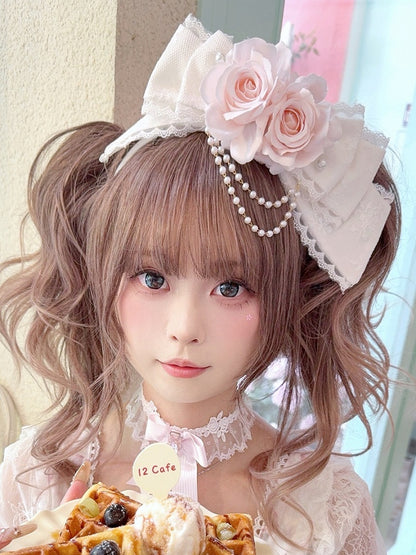 2 Options Beaded Charm Floral Design Bowknot KC