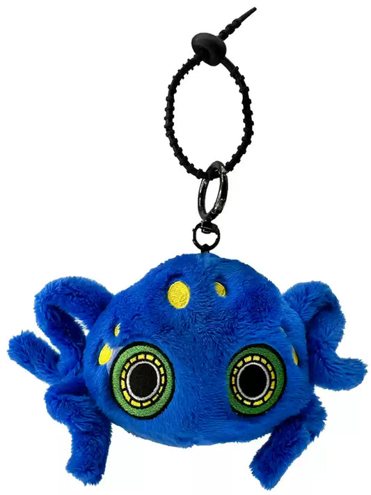 Sapphire Blue Octopus Gothic Plush Key Chain Charm