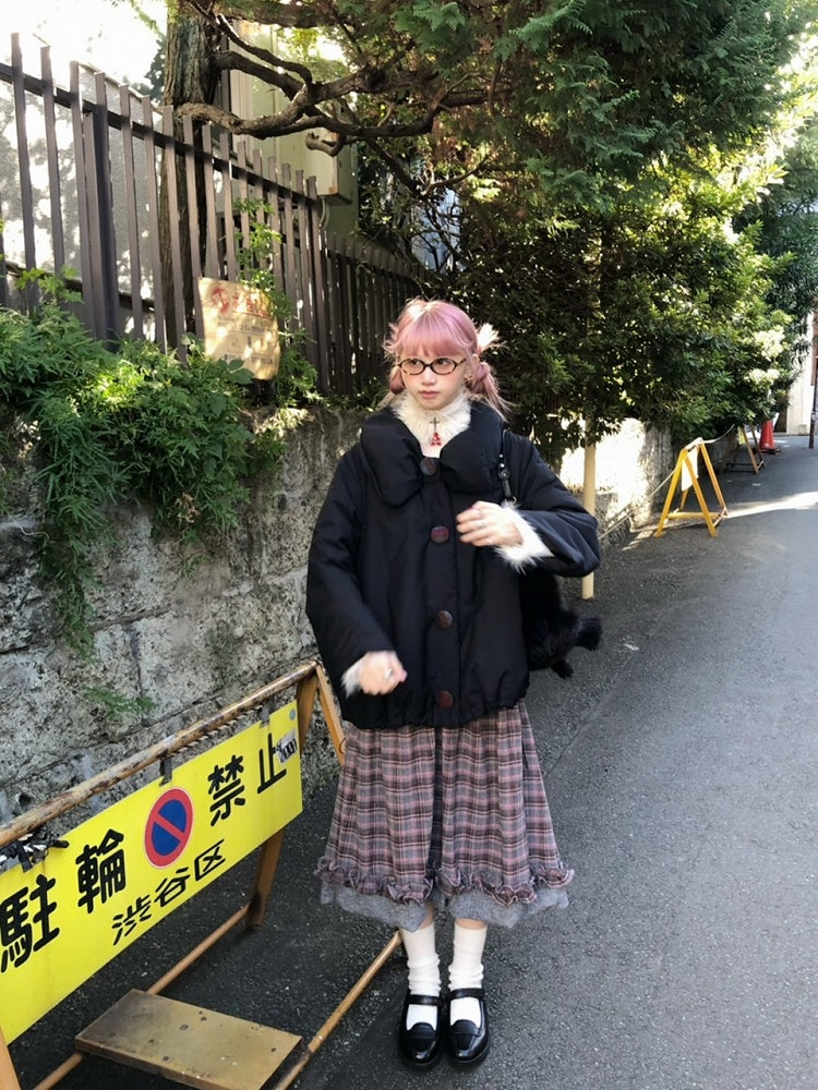 Plush Beige Cross Blood Drip Choker