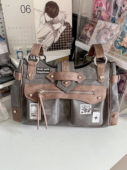 Gray Motorcycle Ita Shoulder Bag