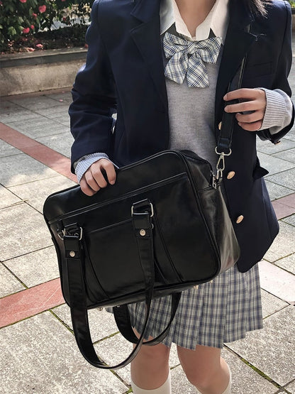 Black JK Uniform Bag – 3 Ways to Wear: Crossbody, Shoulder, or Hand