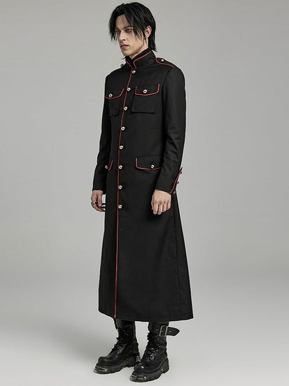 Black and Red Military Coat