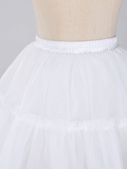 White 37cm Puffy Petticoat with Bloomers Lining