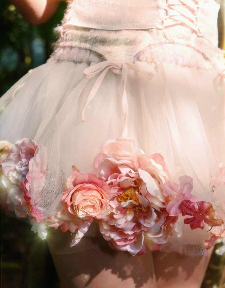 Fairy Floral Petticoat with Bloomer Shorts Lining