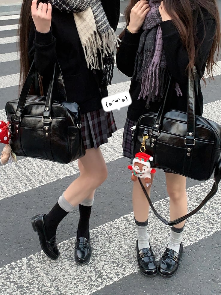 Black JK Uniform Bag – 3 Ways to Wear: Crossbody, Shoulder, or Hand