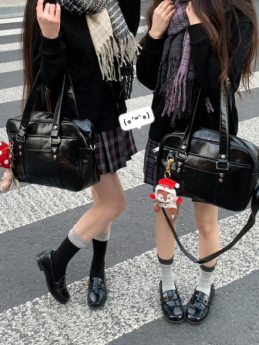 Black JK Uniform Bag – 3 Ways to Wear: Crossbody, Shoulder, or Hand