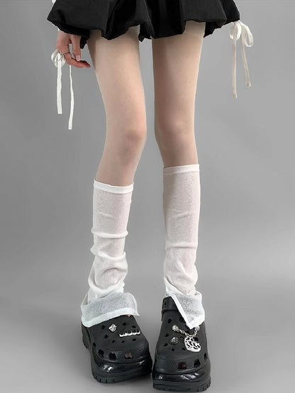 White/Blue Split Cuffs Leg Sleeves