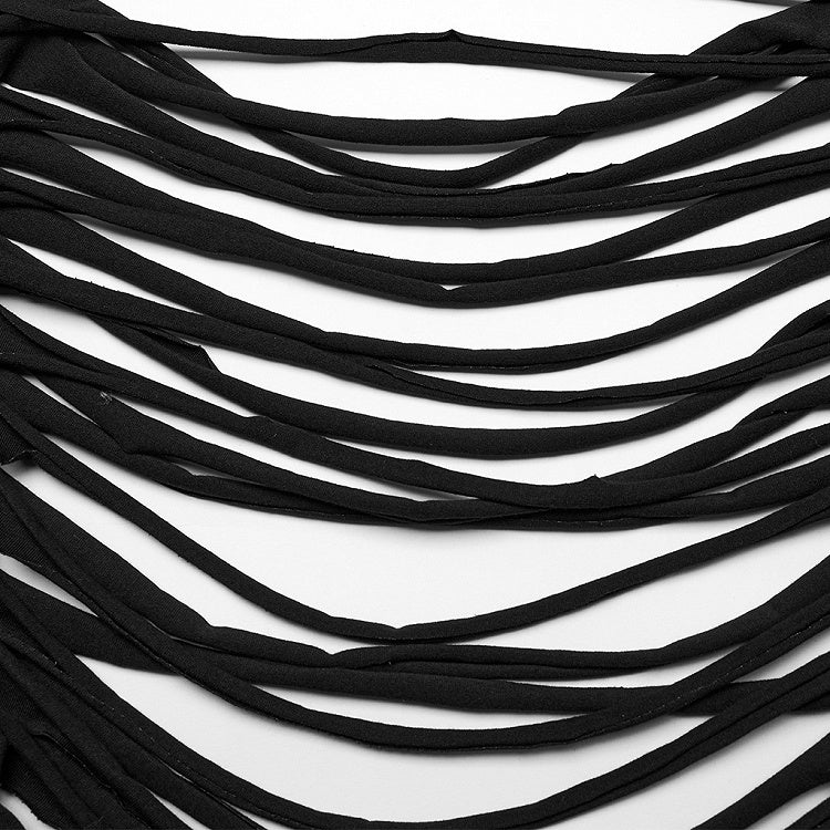 Black and Red Punk Hollow Out T-shirt