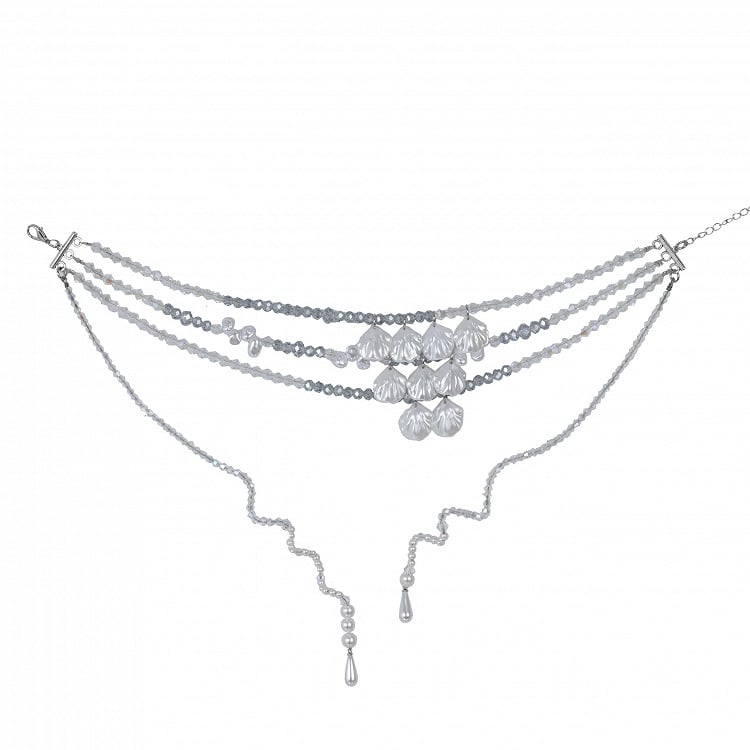 Sea Shell Pendants Fairy Kei Layered Beaded Necklace