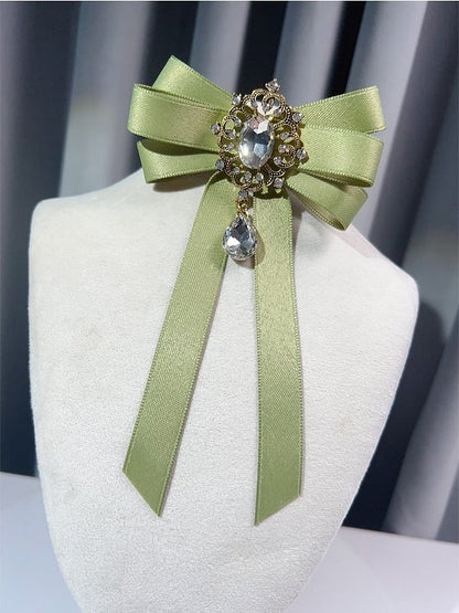 Pink/Blue/Green Rhinestone Decorated Bow Tie