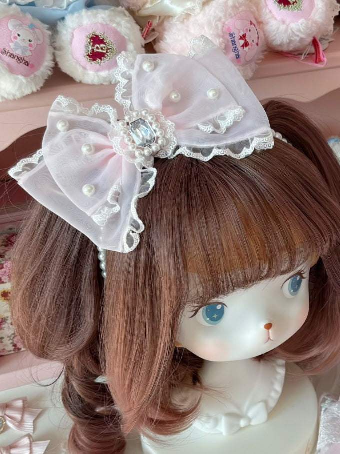 6 Options Rhinestone Decorated Bowknot Beaded KC