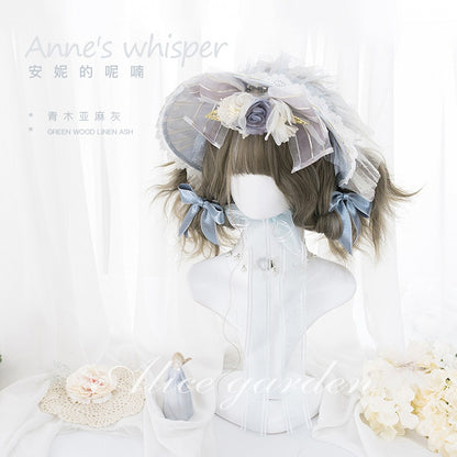 Thin Rattan Long curly Egg Roll Synthetic Wig