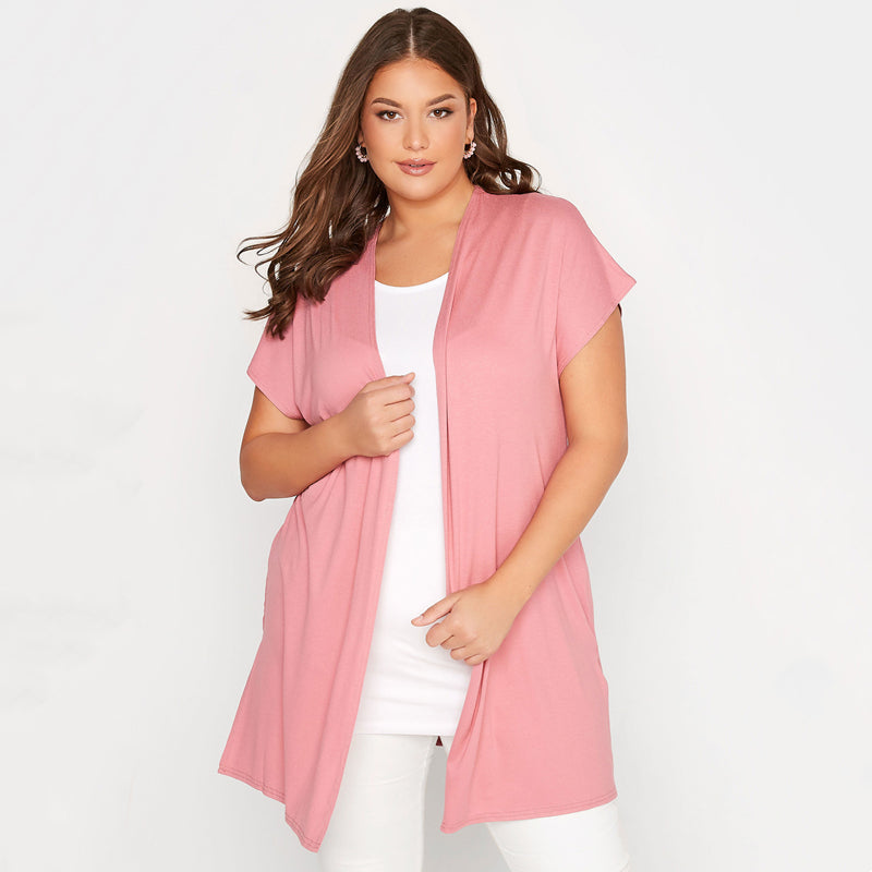 Solid Color Modal Short Sleeve Jacket