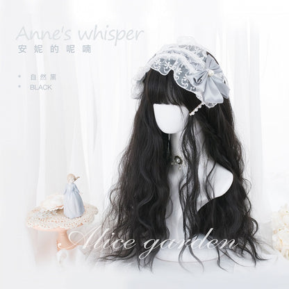 Thin Rattan Long curly Egg Roll Synthetic Wig