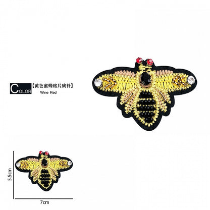 Little Bee Striped Bow Pin Bow Tie