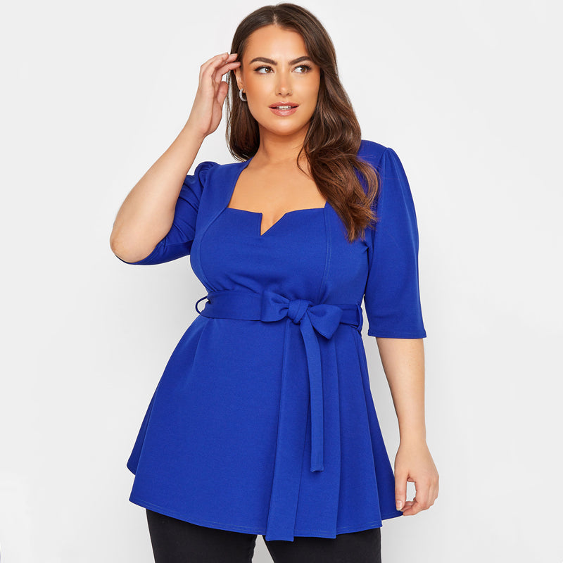 New fashion trend waist top women's summer plus size