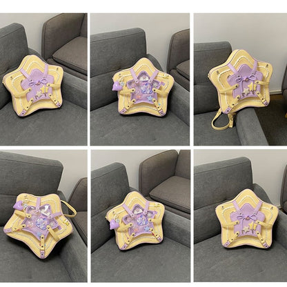 Yellow & Purple Starry 2-Way Ita Bag With Kawaii Style
