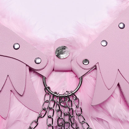 Pink Punk Feather Wing Harness