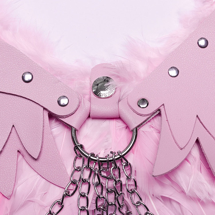 Pink Punk Feather Wing Harness