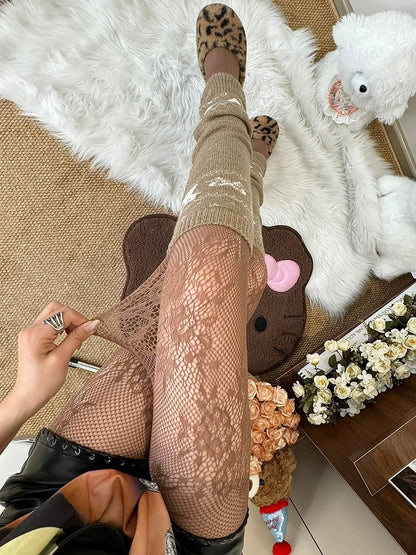 5 Color Options Y2K Floral Pattern Tights