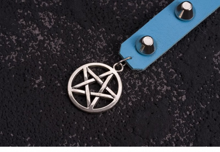 Studs Decorated Blue and White Cross Bowknot Hairclips