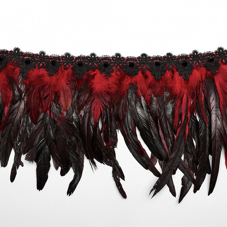 Gothic Faux Feather Shoulder Accessory