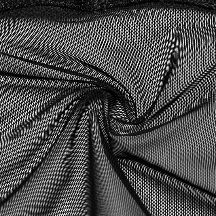 Black Punk Textured Perspective Top