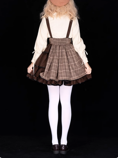 Rosette Print Black/White Lolita Tights