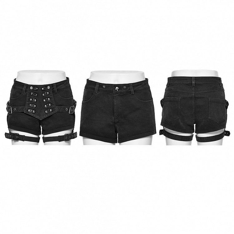 Black Stretch Tight Shorts