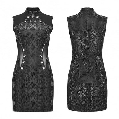 Black Punk Sleeveless Dress