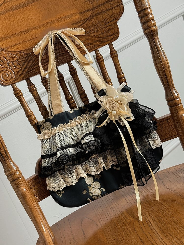 Champagne / Black / Silver Hand Bag