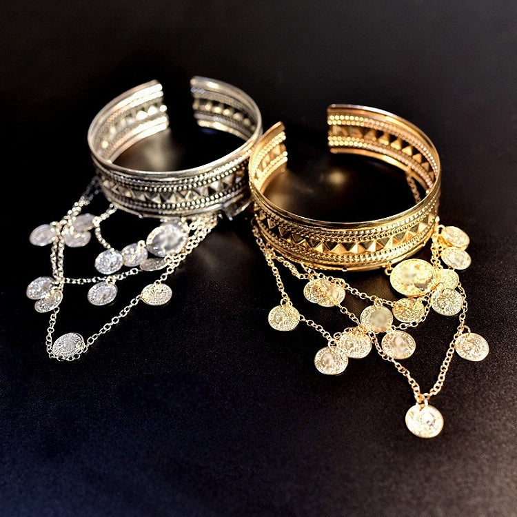 Silver/Gold Cyberpunk Chains Arm Cuff