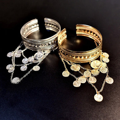 Silver/Gold Cyberpunk Chains Arm Cuff