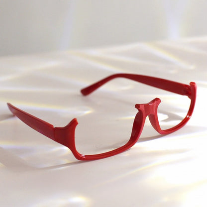 Red Cyberpunk Semi-rimless Glasses Lensless Eyeglasses Frame