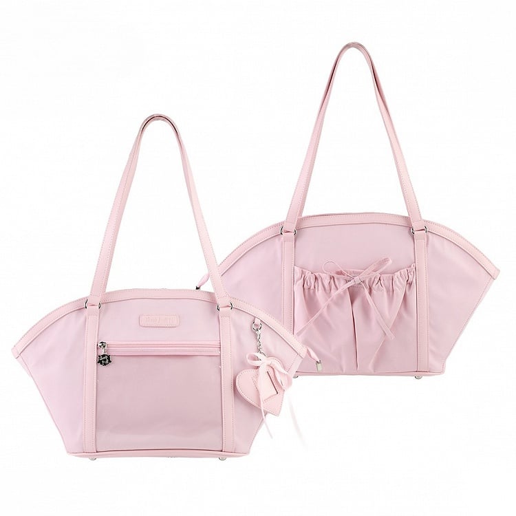 Pink Fan-shaped Ita Shoulder Bag