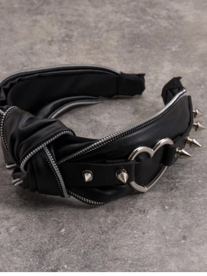 Black Gothic Knot Buckle Decorated Studs Design KC